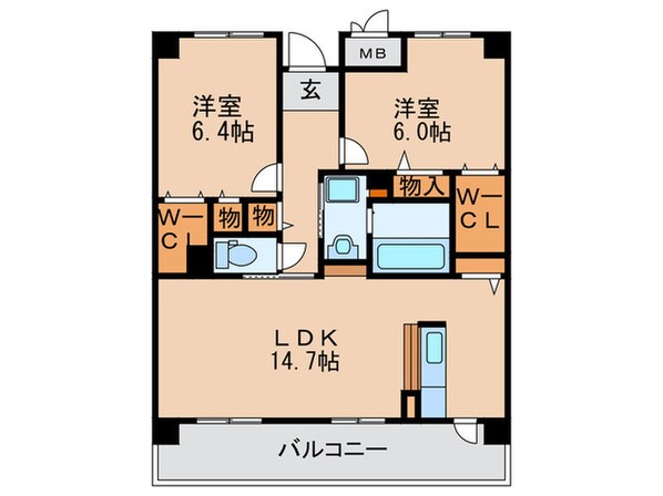 プロミネントコ－トの物件間取画像